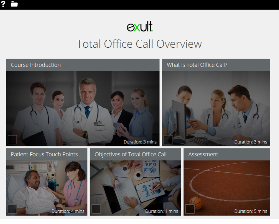 The Total Office Call module is a showcase item on the Adapt learning website